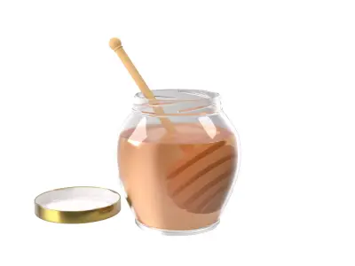 Honey Jar Low-poly 3D model