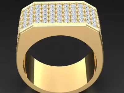 Luxury Men Rings Designs 6MR080 3D print model