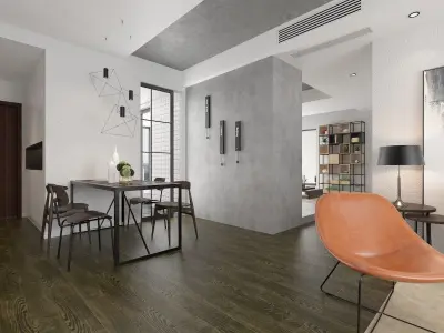 Modern home interior 3D model