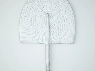 African Handwoven Fan 22 3D model