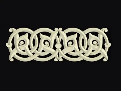 Central decor ornament for furniture 3D model 218