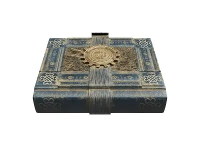 Steampunk Book Low-poly 3D model