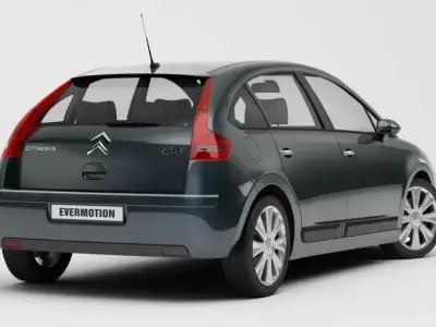 Gray Car Citroen C4 3D model