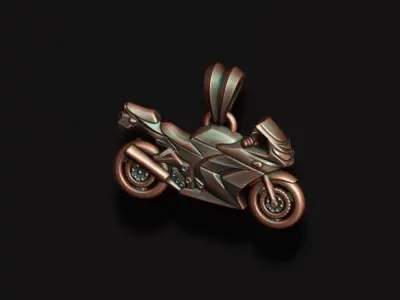 Motorcycle sport pendant lite 3D print model