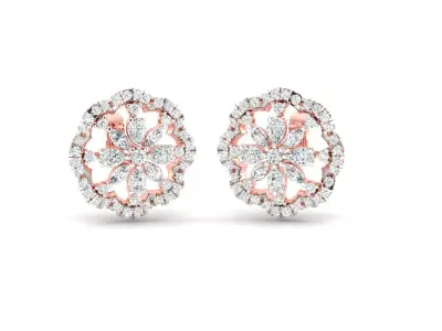Women Earrings 3dm STL OBJ FBX Renders Details 3D print model 8
