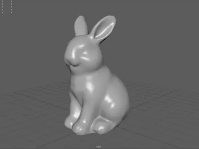 SITTING RABBIT Low-poly 3D model