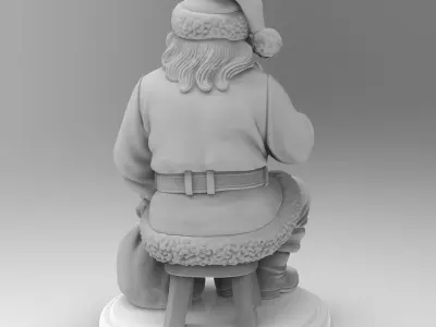 Vintage Classic Santa Claus Statue 3D print model