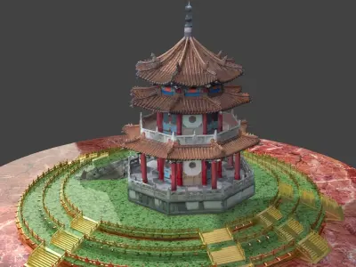 Chinese ancient tower 3D model