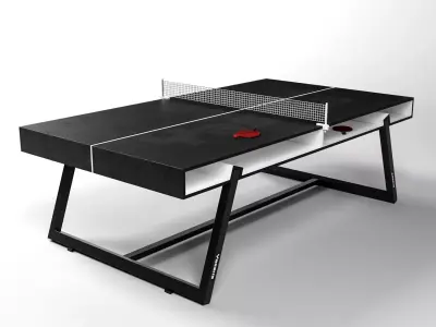 tennis table-black-modern 3D model