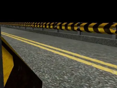 race low poly road with lines in middle Low-poly 3D model