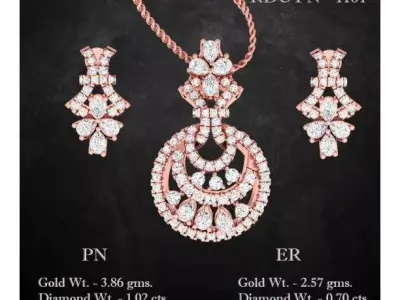 Pendant Earrings combo - 1101 3D print model