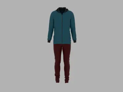 Sport Suit Low-poly 3D model 29
