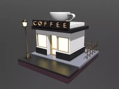 Shop - Free model Free low-poly 3D model