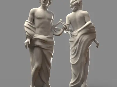 Apollo Statue 3D model