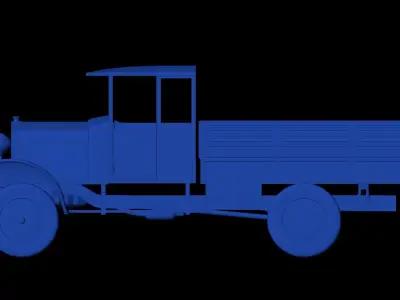 Old military truck Ursus A simple 3D print model