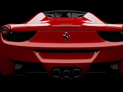 Ferrari spider realistic model and render 3D model
