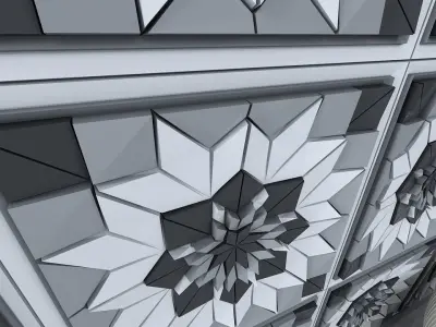 3d wall panel Low-poly 3D model 21