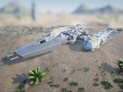 Star Wars Ship Low-poly 3D model