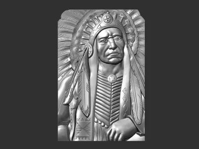 indian pendant 3D print model