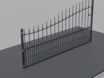 Gate with Handle 3D model