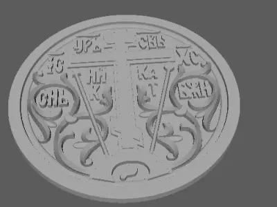 Central decor ornament for furniture 3D model 615