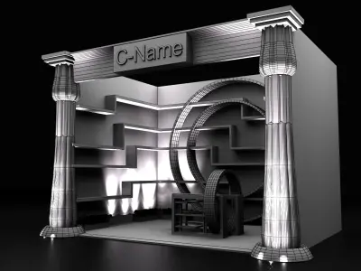 Booth Exhibition Stand a287 3D model
