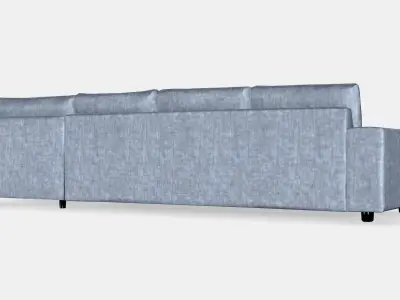 VIMLE 4-seat sofa with chaise longue 7 Low-poly 3D model