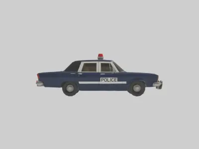 Classic Police Car model Low-poly 3D model