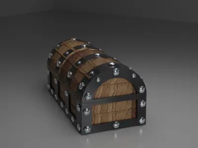 chest and safe Low-poly Free low-poly 3D model