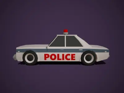 Police Car  Low-poly 3D model
