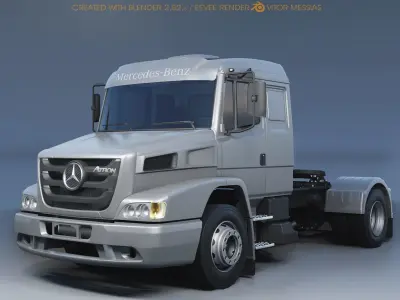 Pack 50 complete trucks Low-poly 3D model