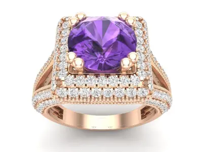 AV 660 Diamond Womens Engagement Ring 3D print model