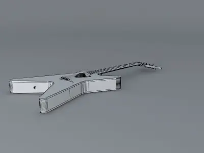 Dean ML acoustic guitar Free 3D model