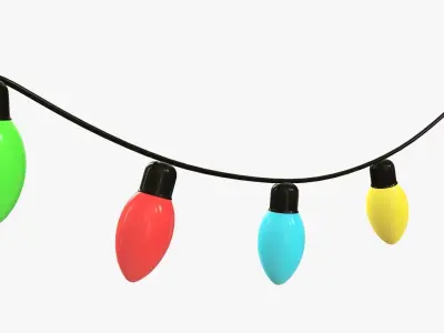 Christmas lights bulb gerlands  3D model