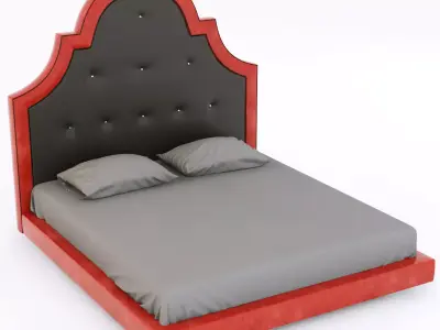 modern bed 3D model buy