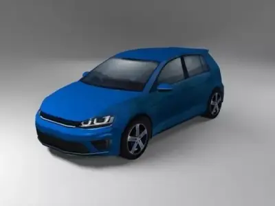 German Hatchback R Generic 2015 Low-poly 3D model