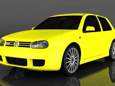 Volkswagen Golf mk4 R32 Low-poly 3D model