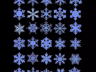 Snowflake 30 Realistic  3D print model