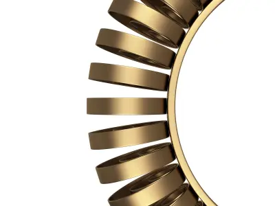 Wire Wheel Wall Mirror Low-poly 3D model