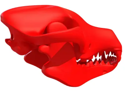 Printable Dog Skull 3D model