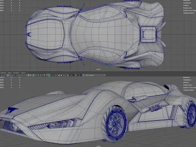 Sport Car - Original Design Low-poly 3D model