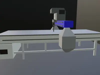  The milling machine Low-poly 3D model