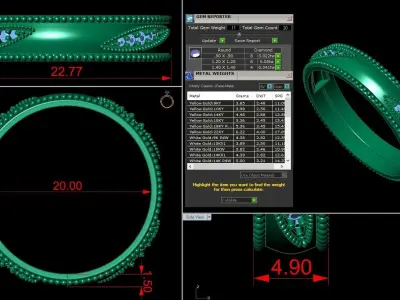 Diamond Jewelry Ring 3D print model