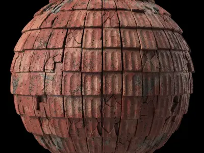 Roof Tile Materials 50- Concrete Roofing by Sbsar generator Texture