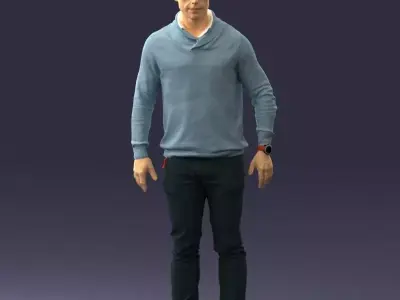 000390 Male Character in Casual Clothing 3dp 3D print model