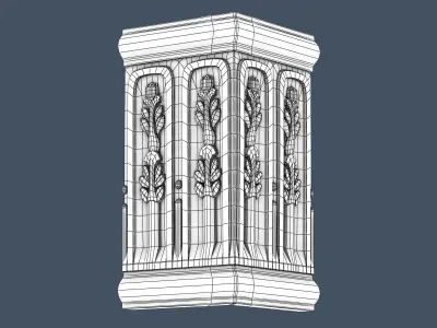 Frieze decorative crown moulding 3D model