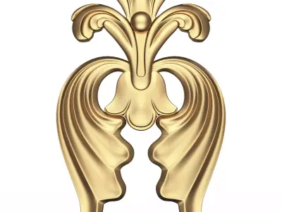 Carved Plaster Molding Decoration 013 Low-poly 3D model