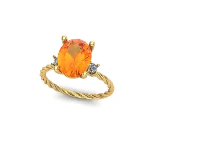 ring diamond Free 3D model