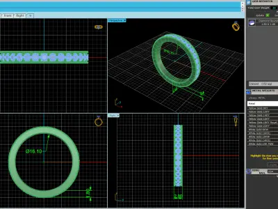 Woman Wedding Ring WB-V4 3D print model