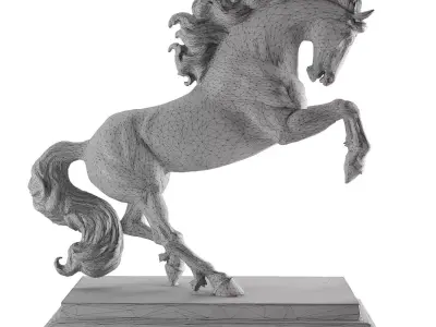 horse statue 10 3D model